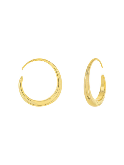 Pull Through Circle Earrings | Gold Plated Hoops | Light Years Jewelry