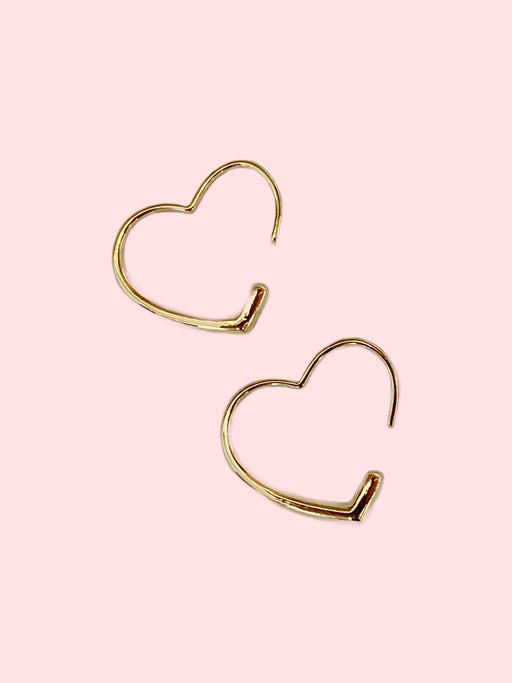 Endless Heart Earrings | Gold Silver Plated Fashion Hoops | Light Years