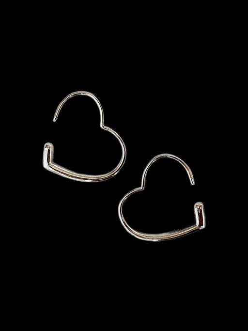 Endless Heart Earrings | Gold Silver Plated Fashion Hoops | Light Years