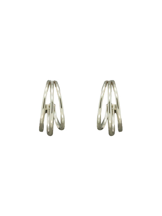 Triple Bar Post Hoops | Sterling Silver Gold Filled Studs Earrings | Light Years