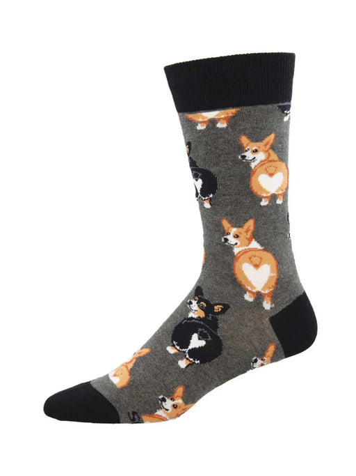 Corgi Butt Men's Crew Socks | Gifts & Accessories | Light Years Jewelry