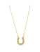 CZ Lined Horseshoe Necklace | Gold Plated Chain | Light Years Jewelry