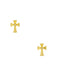 CZ Center Cross Posts | Gold Plated Stud Earrings | Light Years Jewelry