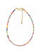 Rainbow Beaded Anklet | Gold Fashion Bracelet | Light Years Jewelry