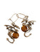 Amber Dragon Dangles | Sterling Silver Earrings | Light Years Jewelry