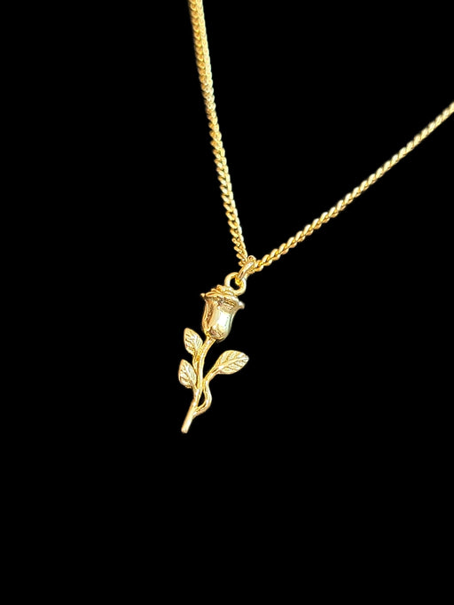 Rosebud Necklace | Gold Plated Chain Pendant | Light Years Jewelry