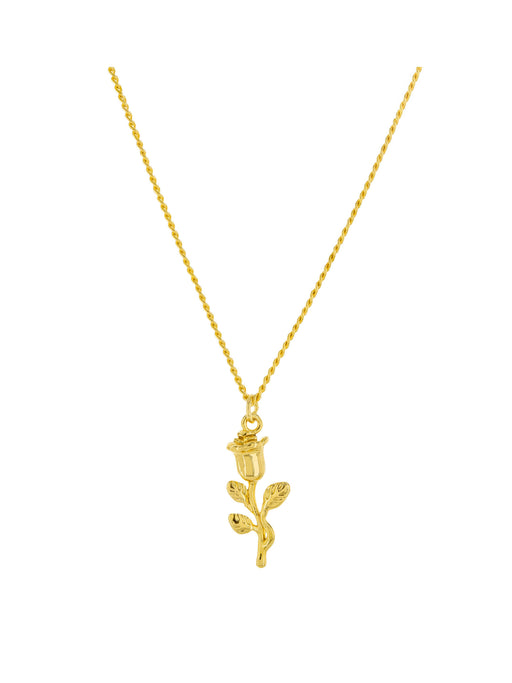 Rosebud Necklace | Gold Plated Chain Pendant | Light Years Jewelry