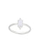 Moonstone Baguette Ring | Sterling Silver Size 6 7 8 9 | Light Years