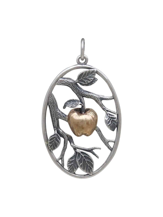 Golden Apple Tree Necklace | Sterling Silver Pendant Chain | Light Years