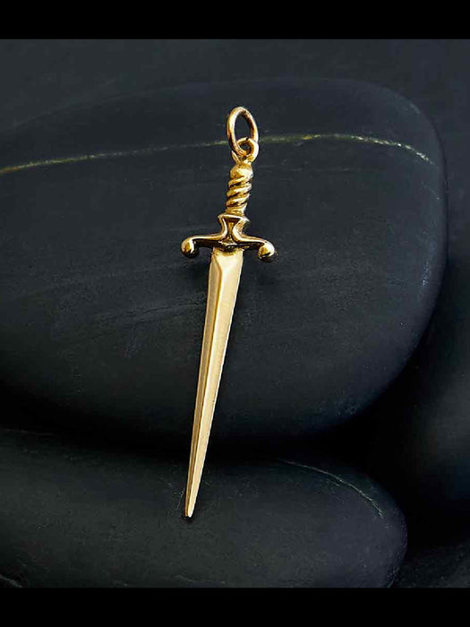 Bronze Sword Necklaces | Bronze Gold Vermeil Dagger Knife | Light Years Jewelry