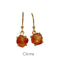 Raw Natural Gemstone Dangles Earrings | Citrine | 14kt Gold Vermeil | Light Years Jewelry