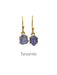 Raw Natural Gemstone Dangles Earrings |Tanzanite | 14kt Gold Vermeil | Light Years Jewelry