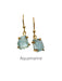 Raw Natural Gemstone Dangles Earrings | Aquamarine 14kt Gold Vermeil | Light Years Jewelry