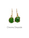 Raw Natural Gemstone Dangles Earrings | Chrome Diopside | 14kt Gold Vermeil | Light Years Jewelry