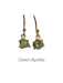 Raw Natural Gemstone Dangles Earrings | Green Apatite | 14kt Gold Vermeil | Light Years Jewelry