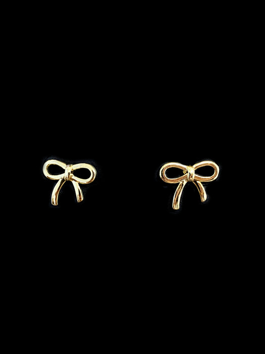 Sweet Bow Posts | Gold Plated Stud Earrings | Light Years Jewelry