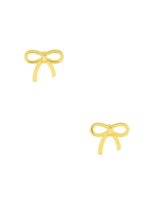 Sweet Bow Posts | Gold Plated Stud Earrings | Light Years Jewelry