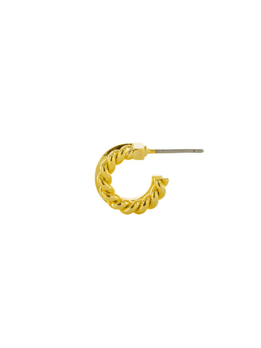 Bar & Twist Hoop Posts | Gold Plated Earrings | Light Years Jewelry