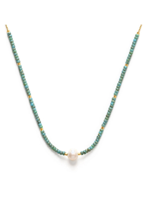 Pearl & Miyuki Bead Necklace by Amano Studio | Turquoise Coral | Light Years