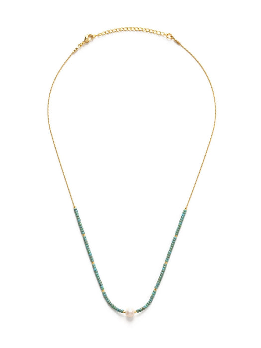 Pearl & Miyuki Bead Necklace by Amano Studio | Turquoise Coral | Light Years