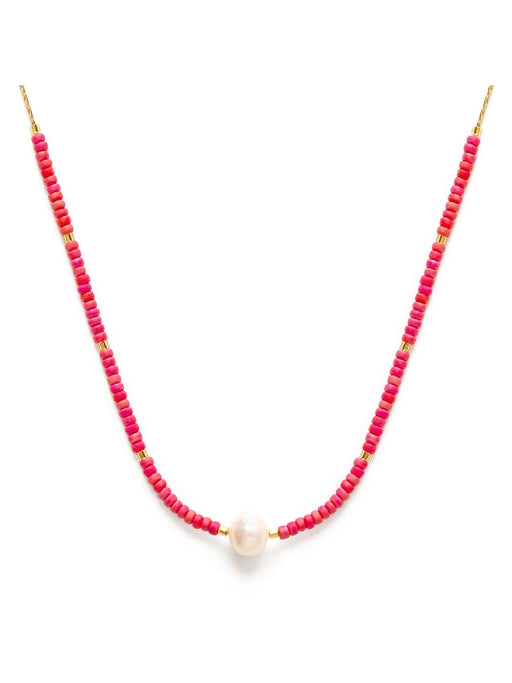 Pearl & Miyuki Bead Necklace by Amano Studio | Turquoise Coral | Light Years