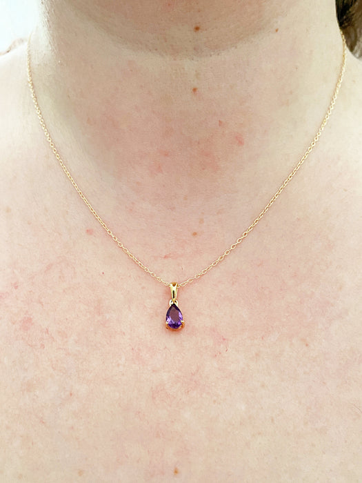 Pear Cut Gemstone Necklace | Gold Vermeil Chain Pendant | Light Years