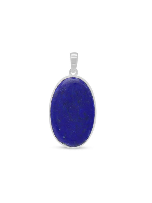 Lapis Cabochon Pendant | Sterling Silver Necklace | Light Years Jewelry