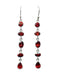 Stacked Garnet Statement Earrings | Sterling Silver Dangles | Light Years