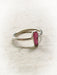 Garnet Coffin Ring | Sterling Silver Size 4 5 6 7 8 9 10 | Light Years