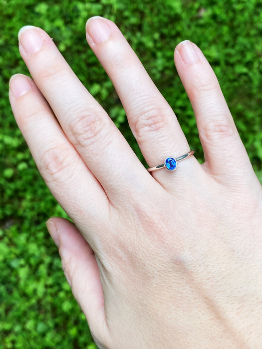 Petite Cut Kyanite Ring | Sterling Silver Size 4 5 6 7 8 9 10 | Light Years