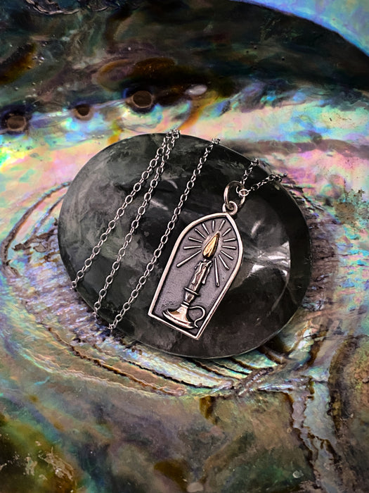 Eternal Flame Necklace | Sterling Silver Pendant Chain | Light Years Jewelry