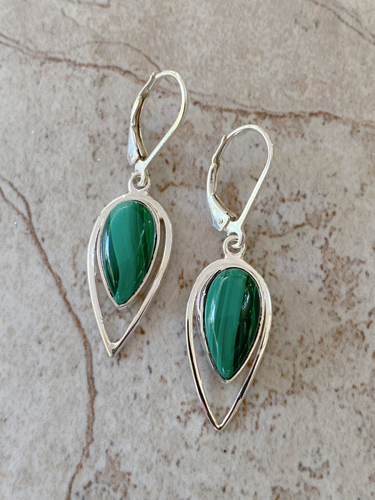 Gemstone Teardrop Point Dangles | Sterling Silver Earrings | Light Years