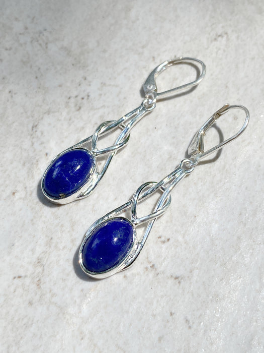 Gemstone Knot Drop Dangles