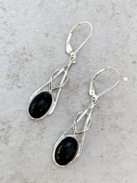 Gemstone Knot Drop Dangles | Sterling Silver Earrings | Light Years Jewelry