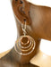 Tritone Hammered Circles Dangles | Sterling Silver Earrings | Light Years