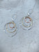 Tritone Hammered Circles Dangles | Sterling Silver Earrings | Light Years