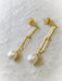 Chain Link Pearl Drop Posts | 14kt Gold Vermeil Studs Earrings | Light Years