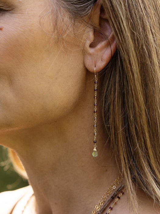 Faceted Sapphire & Labradorite Drop Dangles by Anne Vaughan | Gold Filled Earrings | Light Years