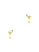 CZ Martini Glass Posts | Gold Plated Stud New Years Earrings | Light Years