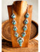 Feather Framed Turquoise Statement Necklace | Handmade Native American | Light Years