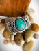 Turquoise Arrow & Feather Cuff Bracelet | Navajo Native American | Light Years