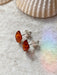 Amber Diamond Posts | Sterling Silver Stud Earrings | Light Years Jewelry