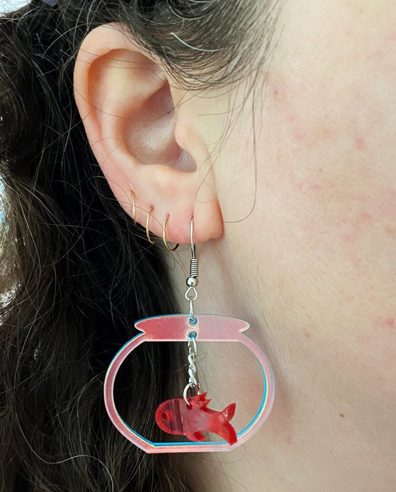 Goldfish Bowl Dangles | Fashion Earrings | Light Years Jewelry