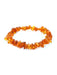 Cognac Amber Chip Stretch Bracelet | Beaded | Light Years Jewelry