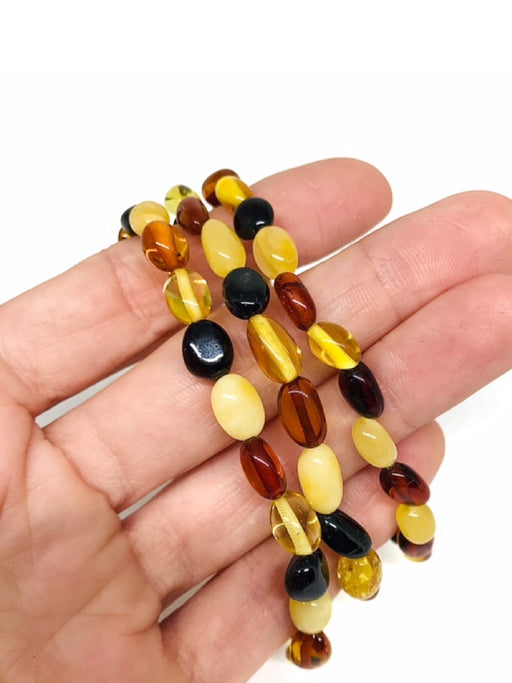 Multi Amber Beaded Stretch Bracelet | Genuine Baltic | Light Years Jewelry