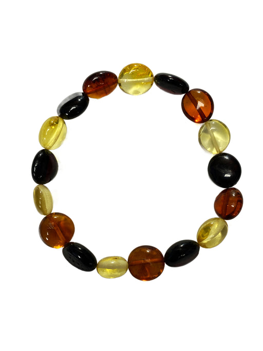 Multi Amber Beaded Stretch Bracelet | Genuine Baltic | Light Years Jewelry