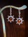 Amber Sun Dangles | Sterling Silver Earrings | Light Years Jewelry