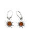 Amber Sun Dangles | Sterling Silver Earrings | Light Years Jewelry