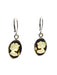 Amber Intaglio Cameo Dangles | Sterling Silver Earrings | Light Years