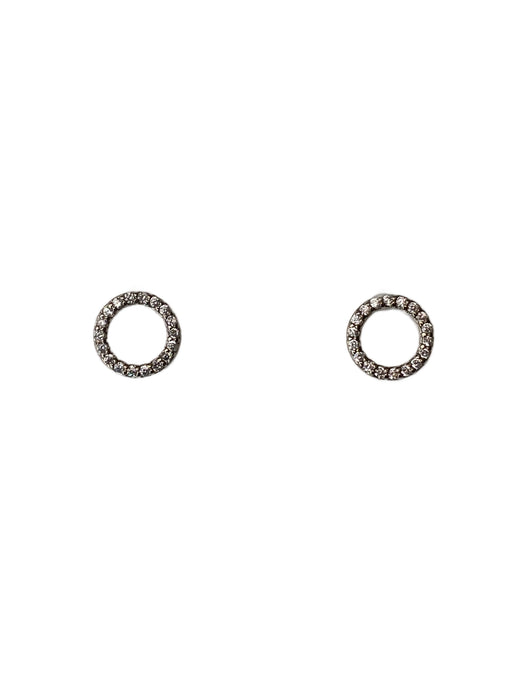 CZ Ring Post Earrings | Silver or Gold Plated | Light Years Jewelry